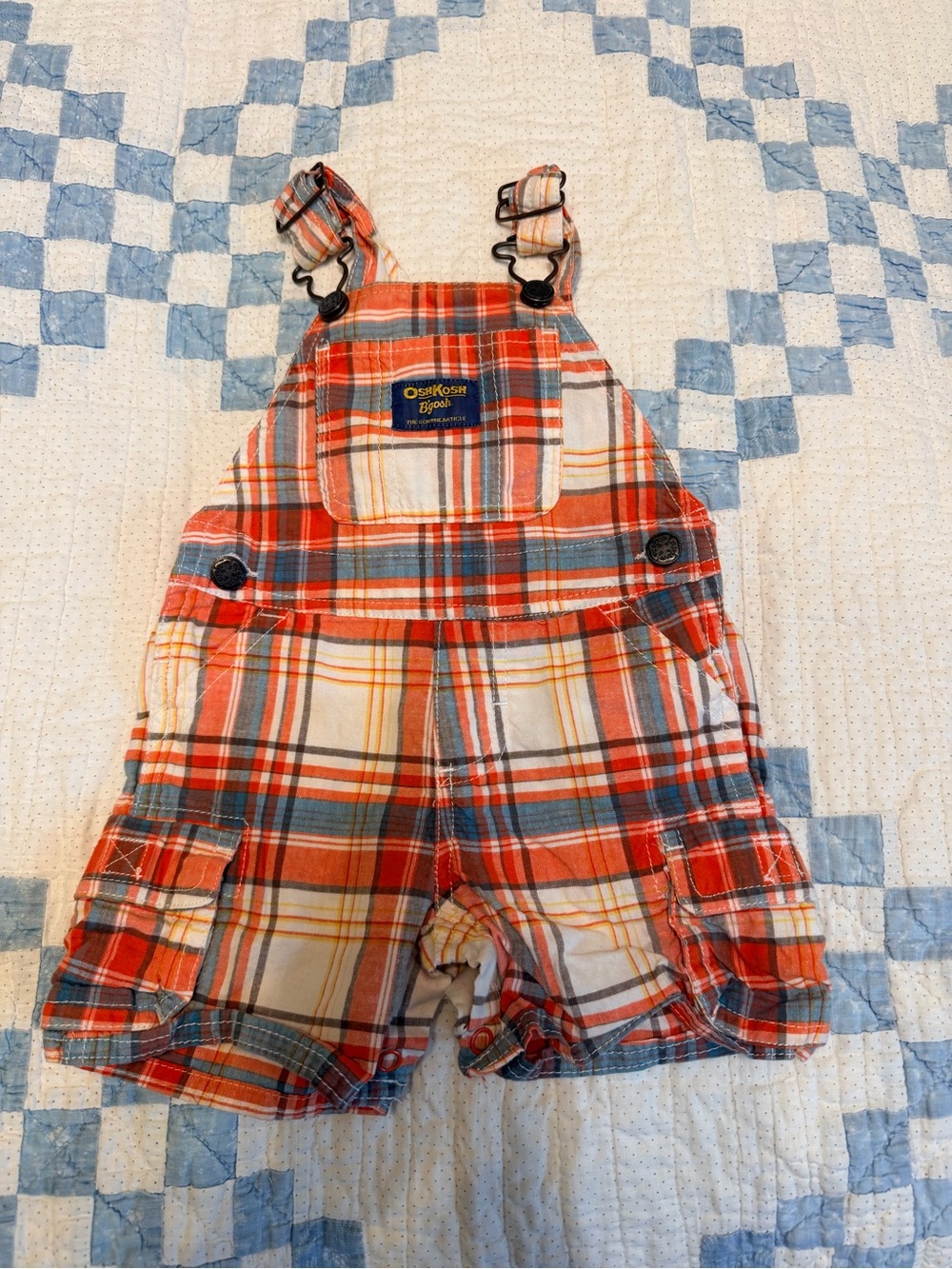 OshKosh B'gosh Plaid Overalls